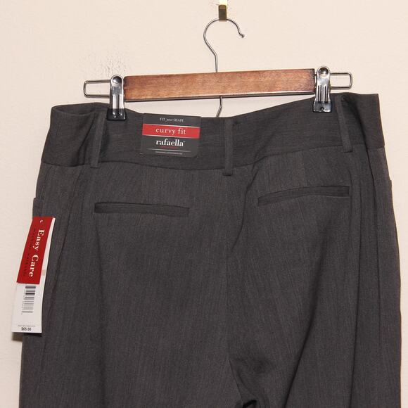 NEW Rafaella Gray Stretch Gabardine Pants Size 12 Curvy fit - Picture 5 of 10